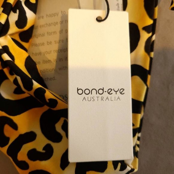 Bond-Eye Australia Womens Bikini Swim Bottom Brown Leopard High Cut Cheeky M New - Picture 6 of 8